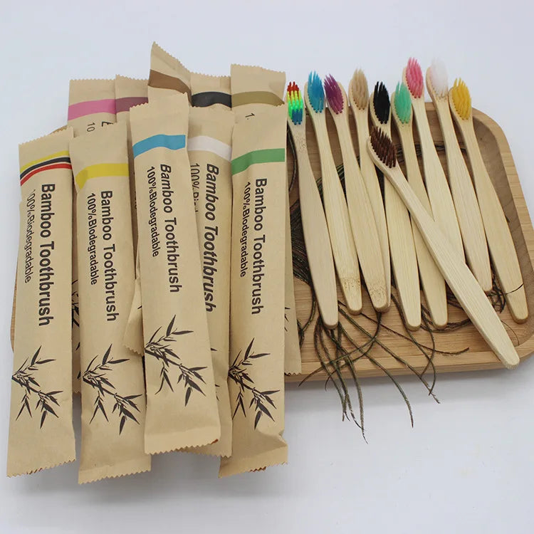 Eco Bamboo Toothbrush 100pcs Set ♻